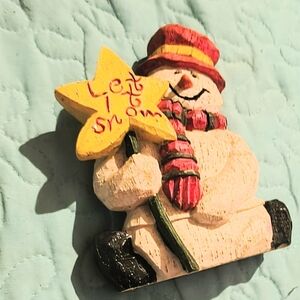 Charming Snowman with Yellow Star Decor